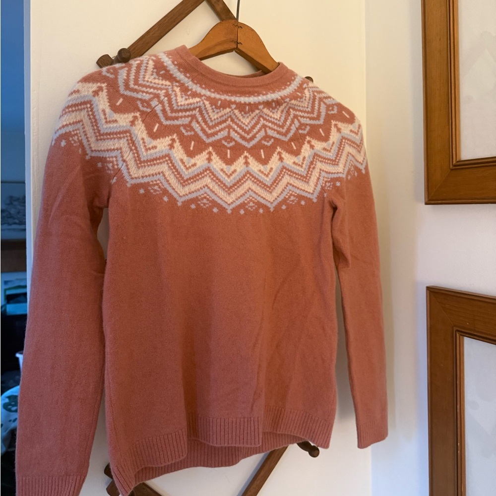 SOLD L.L.Bean 100% Cashmere Fairisle Sweater - XS